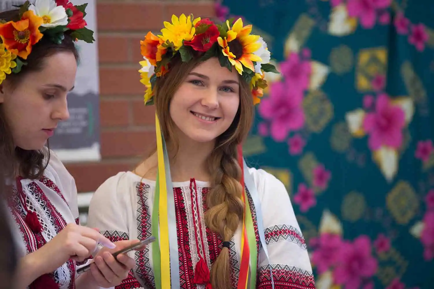 Students at cultural event